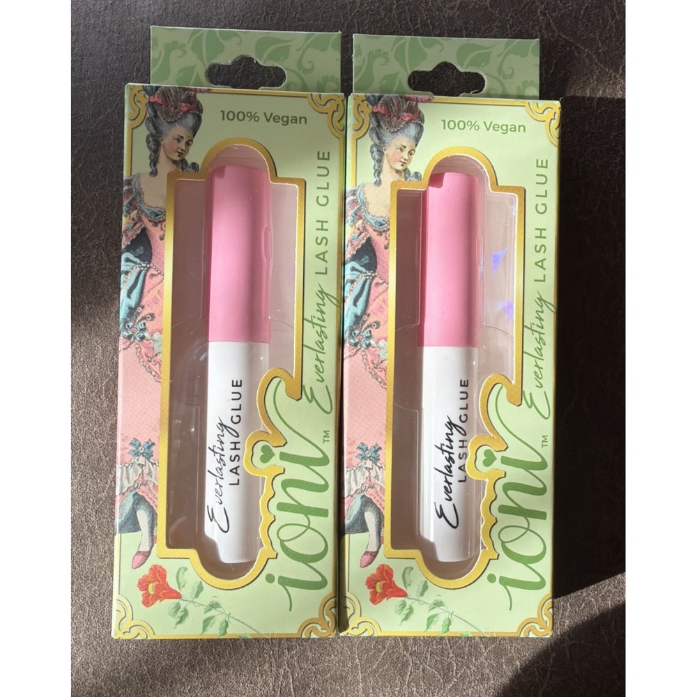 ioni Everlasting Lash Glue 100% Vegan 686605 Fast Drying Latex Free Set of 2